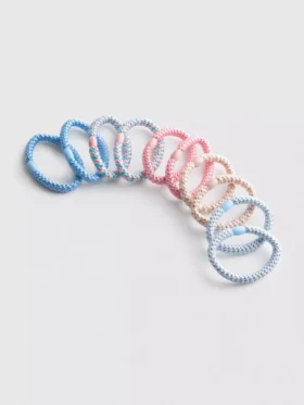 Paquete de 10 gomas trenzadas para el pelo