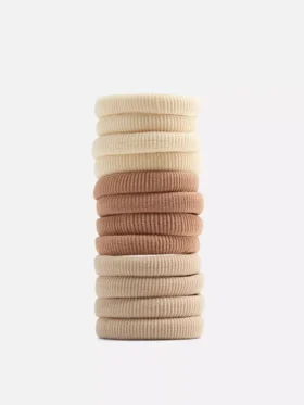 Paquete de 12 gomas para el pelo de tela