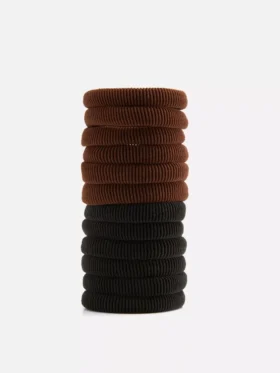 Paquete de 12 gomas para el pelo de tela