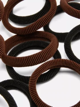 Paquete de 12 gomas para el pelo de tela