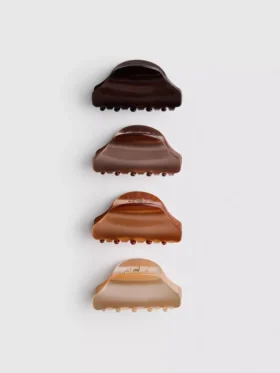 Paquete de 4 pinzas para el pelo en tonos similares