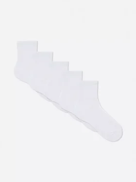 Paquete de 5 pares de calcetines cortos acanalados