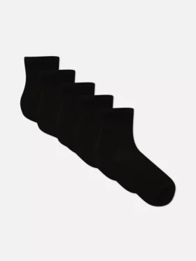 Paquete de 5 pares de calcetines cortos acanalados