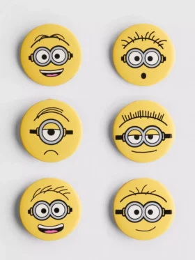 Paquete de 6 botones de los Minions