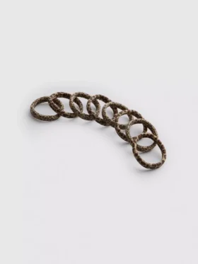Paquete de 6 gomas para el pelo con estampado de leopardo