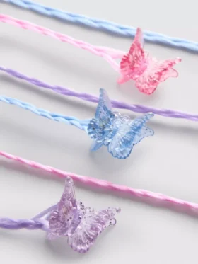 Paquete de 6 horquillas de trenzas con mariposas