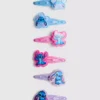 Paquete de 6 pinzas de pelo con cierre a presión de Stitch de Disney