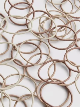 Paquete de 60 gomas para el pelo finas