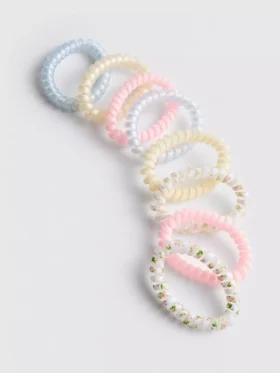 Paquete de 8 gomas para el pelo en espiral