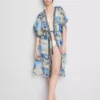 Pareo midi estampado con corte cruzado