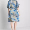 Pareo midi estampado con corte cruzado