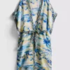 Pareo midi estampado con corte cruzado