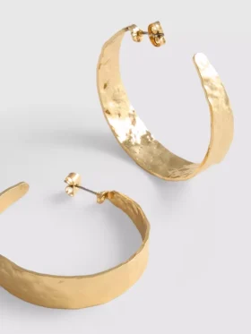 Pendientes de aro con textura