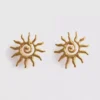 Pendientes de botón con espiral solar