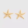 Pendientes de botón con forma de estrella de mar