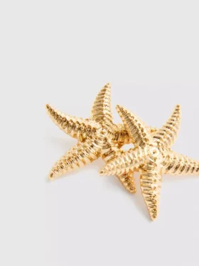 Pendientes de botón con forma de estrella de mar