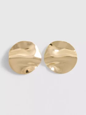 Pendientes de disco martillado