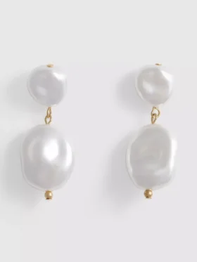 Pendientes de perla sintética en forma de gota