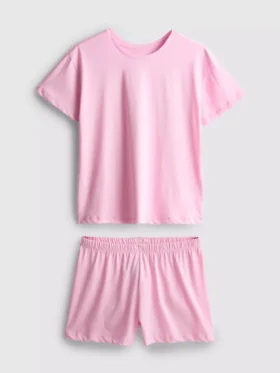 Pijama corto de camiseta de algodón