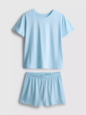 Pijama corto de camiseta de algodón
