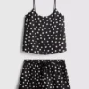 Pijama de camiseta sin mangas y pantalones cortos