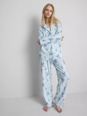 Pijamas boyfriend a rayas de Stitch de Disney