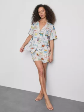 Pijamas corto estilo «boyfriend»