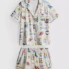 Pijamas corto estilo «boyfriend»