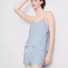 Pijamas cortos con camiseta de tirantes a rayas