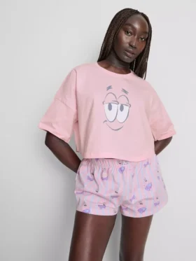Pijamas cortos con estampado de Bob Esponja