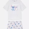 Pijamas cortos con estampado de Stitch de Disney