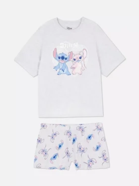 Pijamas cortos con estampado de Stitch de Disney