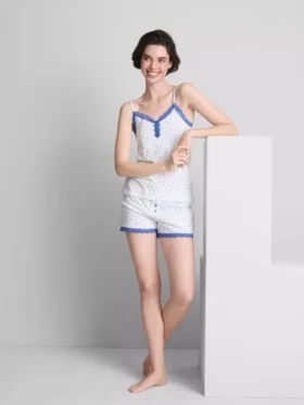 Pijamas cortos elásticos con alto contenido en algodón