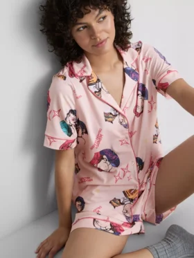 Pijamas cortos estilo «boyfriend» de K-pop «Demon Hunters»