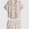 Pijamas cortos estilo «boyfriend» estampados