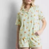 Pijamas cortos estilo «boyfriend» estampados