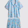 Pijamas cortos estilo «boyfriend» estampados
