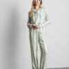 Pijamas de algodón a rayas estilo «boyfriend»
