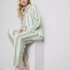 Pijamas de algodón a rayas estilo «boyfriend»