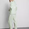 Pijamas de algodón a rayas estilo «boyfriend»