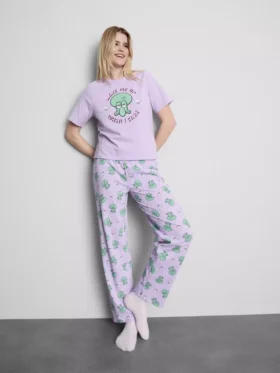 Pijamas de algodón con estampado de Bob Esponja
