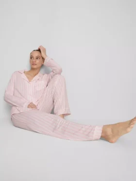 Pijamas de estilo «boyfriend» de jersey a rayas