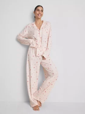 Pijamas de estilo «boyfriend» de Stacey Solomon con estampado de cuadros vichy