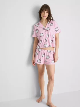 Pijamas de Pantalones Cortos de estilo boyfriend de Hello Kitty
