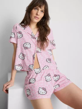 Pijamas de Pantalones Cortos de estilo boyfriend de Hello Kitty