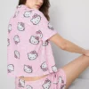 Pijamas de Pantalones Cortos de estilo boyfriend de Hello Kitty