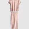 Pijamas de pantalones cortos estampados de algodón