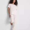 Pijamas de pantalones cortos estampados de algodón