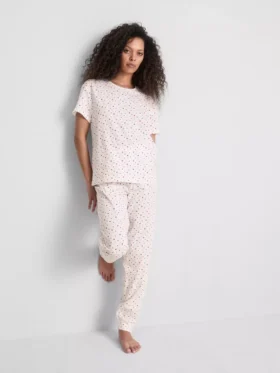 Pijamas de pantalones cortos estampados de algodón