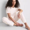 Pijamas de pantalones cortos estampados de algodón